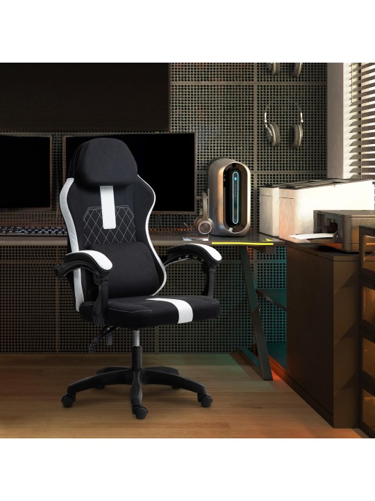 Irodai szék Miltona szövet, fekete/fehér