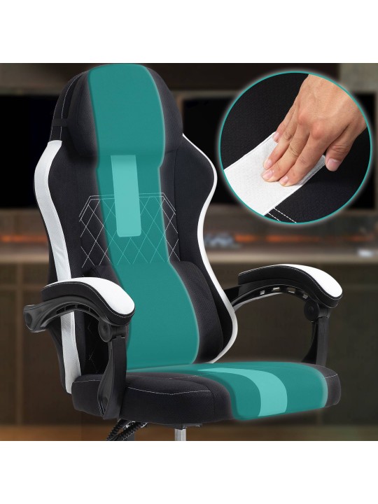 Irodai szék Miltona szövet, fekete/fehér