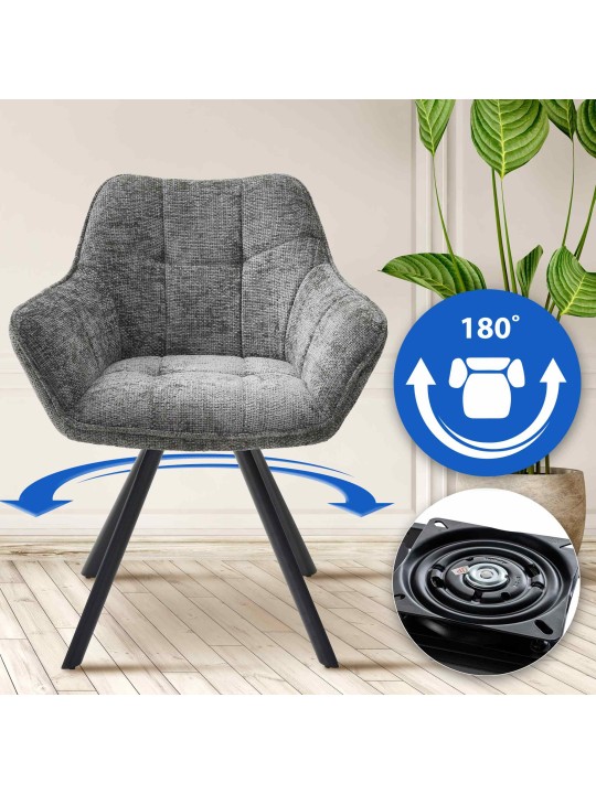 Scott szövet étkezőszék, sötétszürke