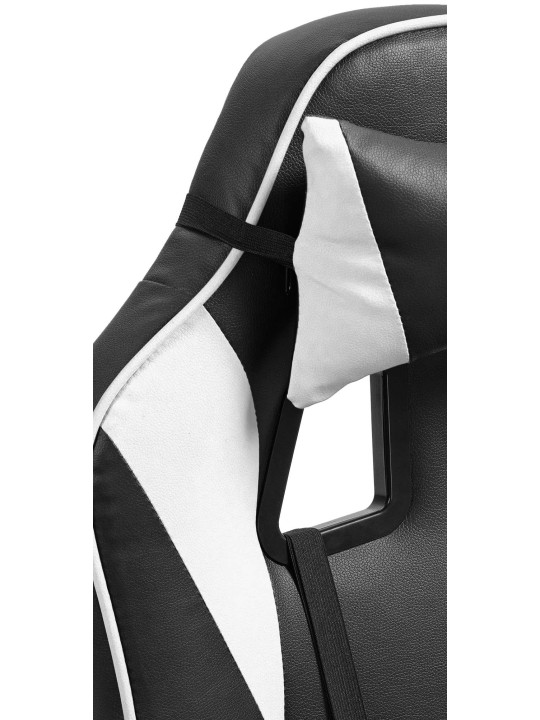 Orkney műbőr irodai szék, fekete/fehér