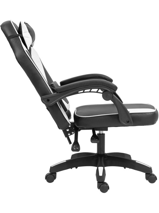 Orkney műbőr irodai szék, fekete/fehér