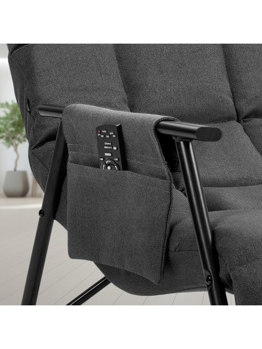 Hintaszék Cathy szövet, sötétszürke