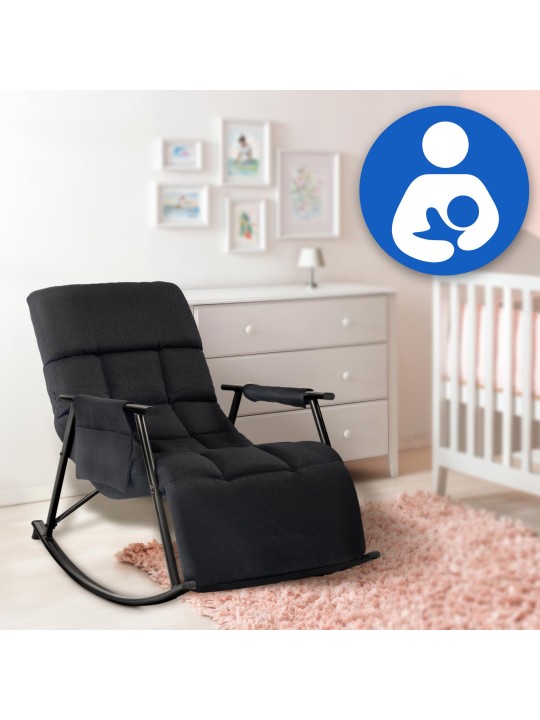 Hintaszék Cathy szövet, fekete