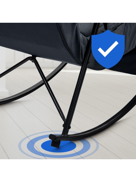 Hintaszék Cathy bársony, fekete