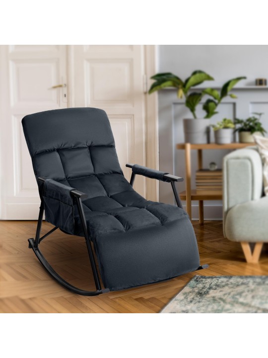 Hintaszék Cathy bársony, fekete