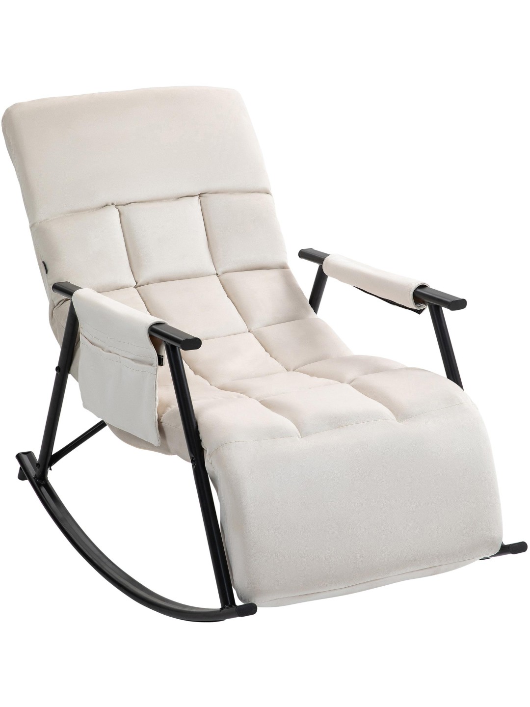 Hintaszék Cathy bársony, krém