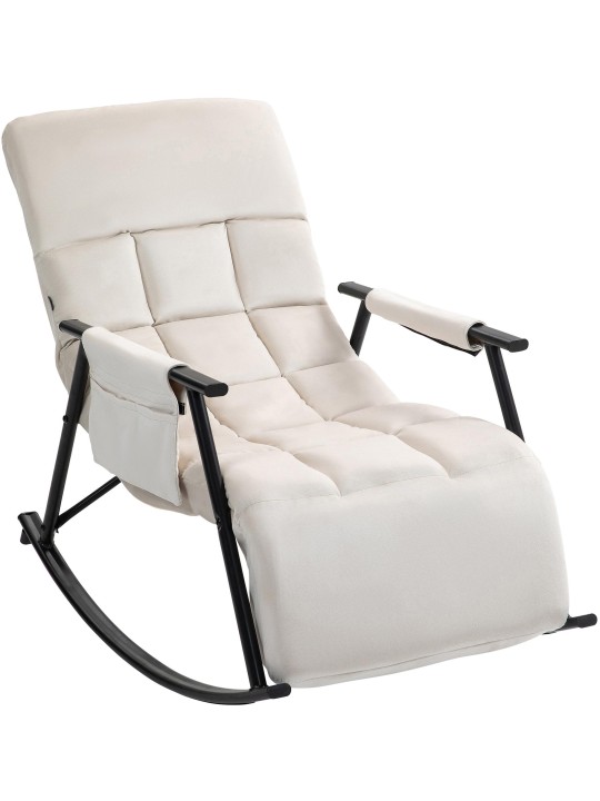 Hintaszék Cathy bársony, krém