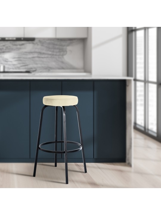 Bárszék Kamari bársony, krém