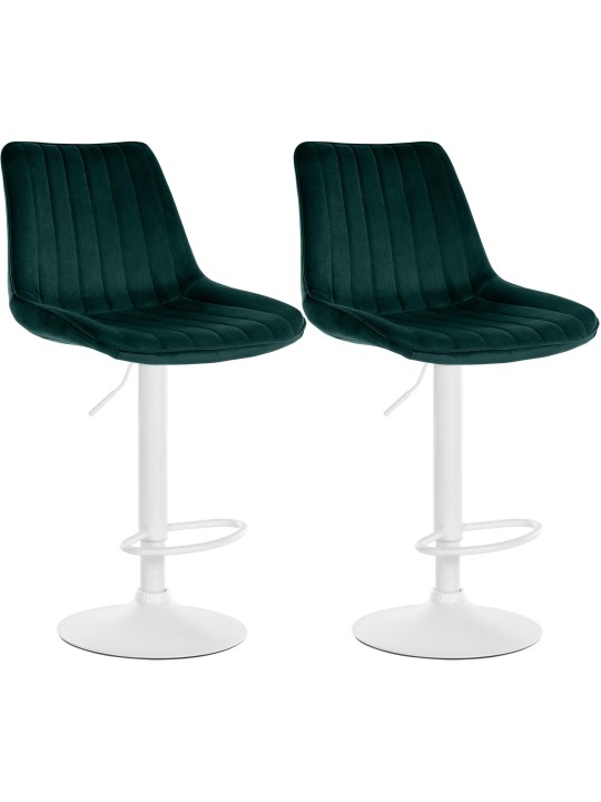 2 db-os bárszék szett Toni bársony, zöld