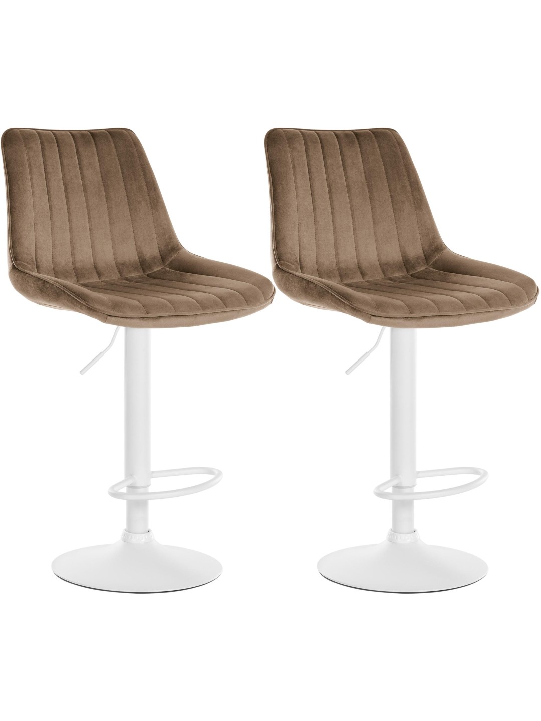 2 db-os bárszék szett Toni bársony, barna