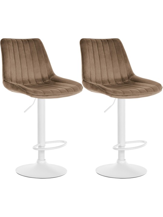 2 db-os bárszék szett Toni bársony, barna