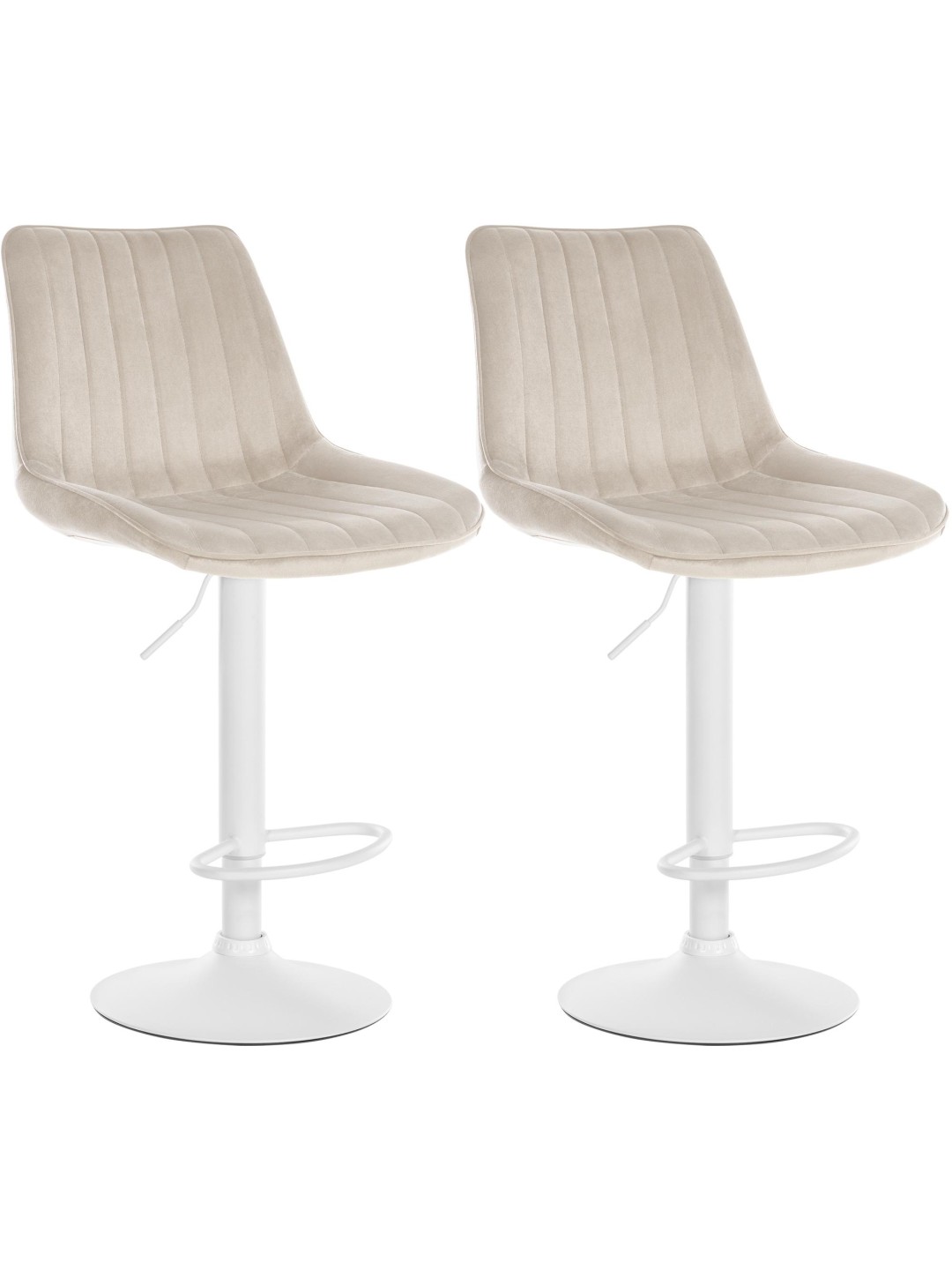 2 db-os bárszék szett Toni bársony, krém