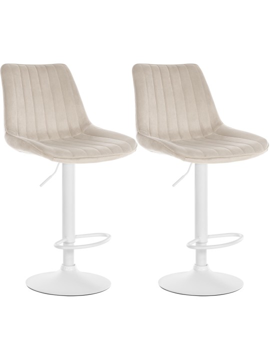 2 db-os bárszék szett Toni bársony, krém