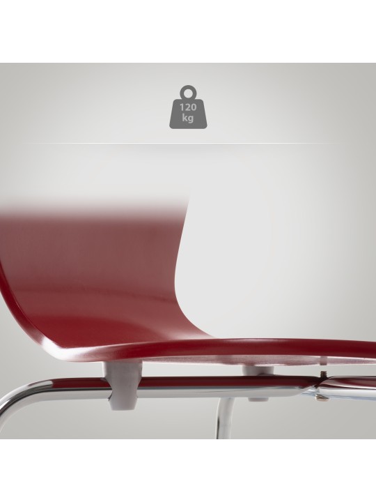 4 db Calisto látogatói szék készlet, piros