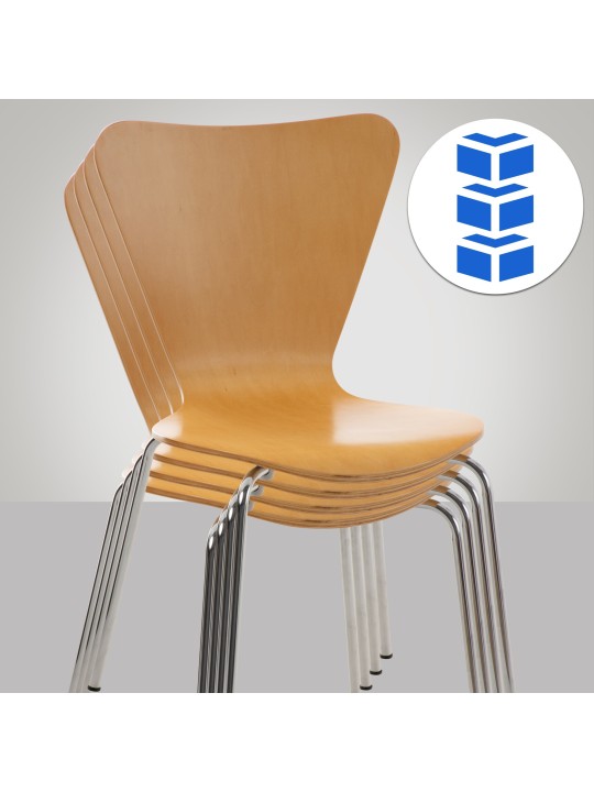 4 db Calisto látogatói szék készlet, natúr