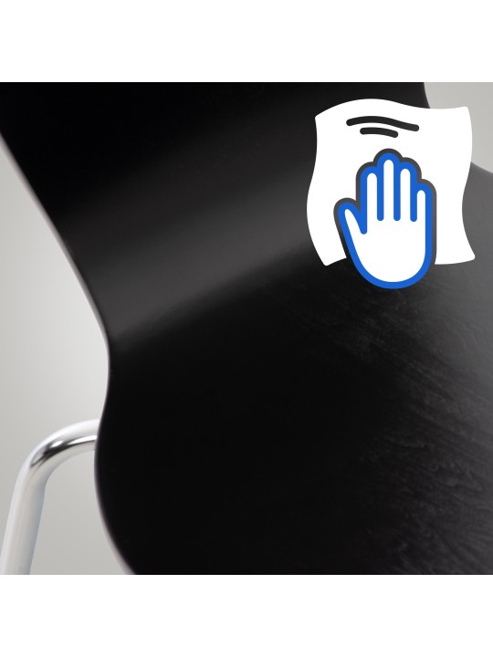 4 db Calisto látogatói szék készlet, fekete