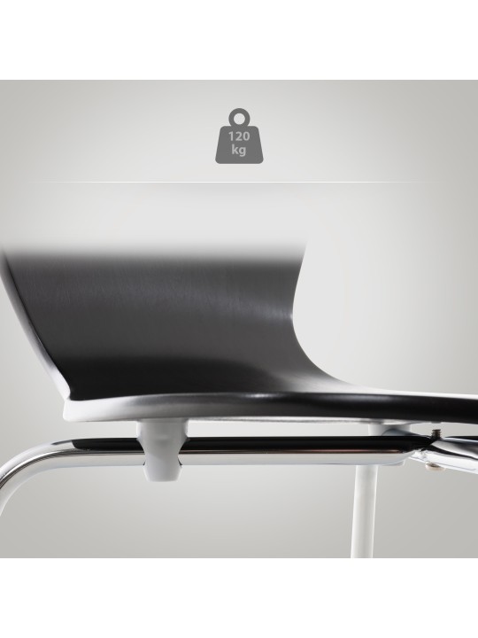 4 db Calisto látogatói szék készlet, fekete