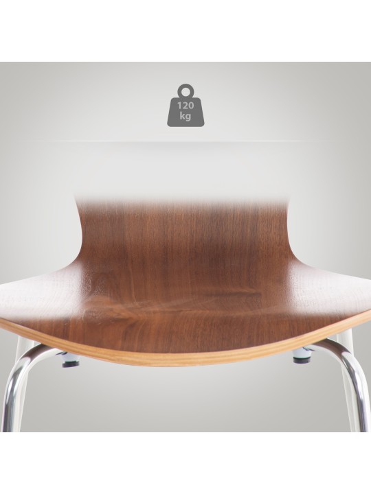 4 db Calisto látogatói szék készlet, dió