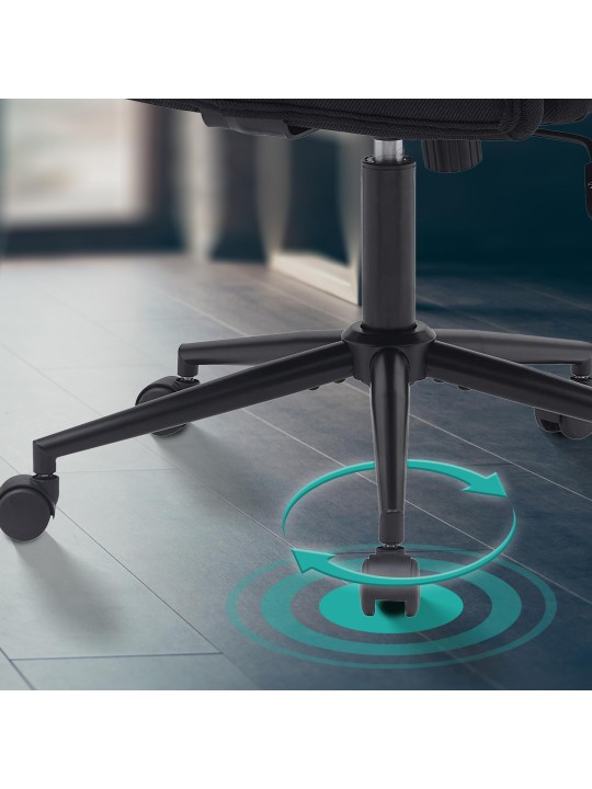 Kingman szövet irodai szék, fekete