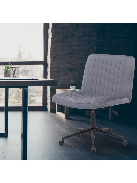 Kingman bársony irodai szék, sötétszürke