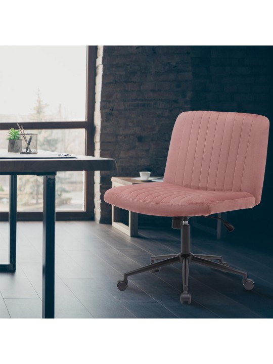 Kingman bársony irodai szék, rózsaszín
