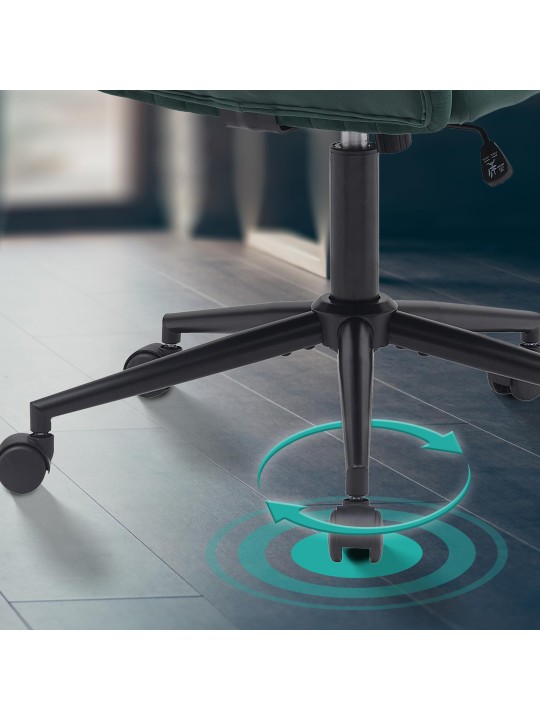 Kingman bársony irodai szék, zöld