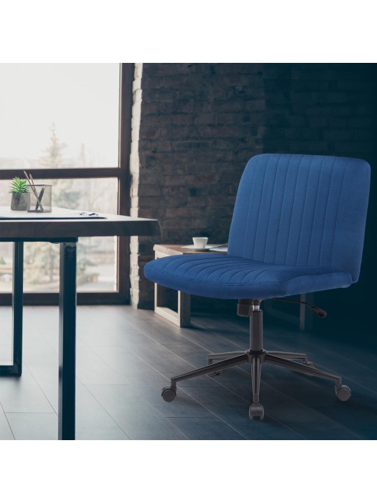 Kingman bársony irodai szék, kék