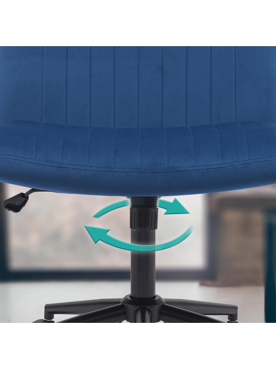 Kingman bársony irodai szék, kék