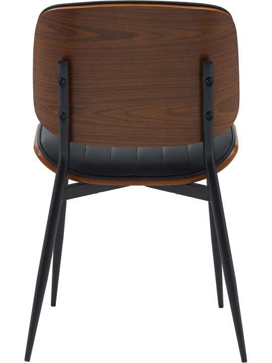 Tiffin műbőr látogatószék, dió/fekete