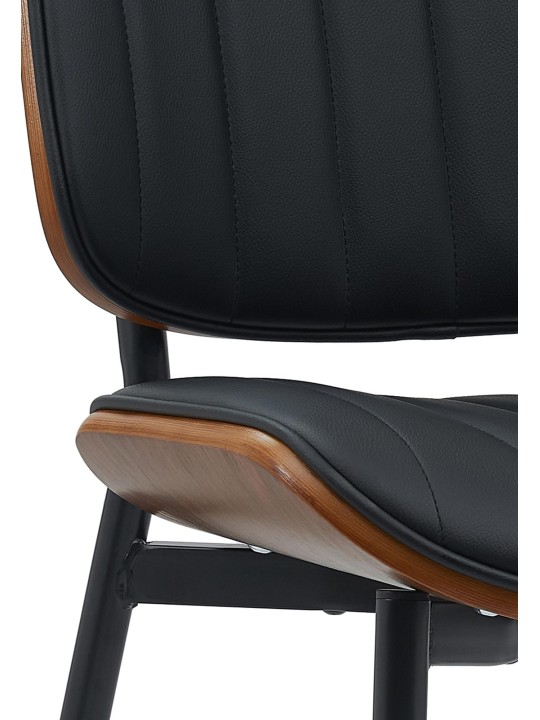 Tiffin műbőr látogatószék, dió/fekete