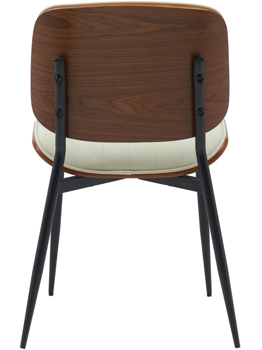 Tiffin műbőr látogatószék, dió/krém