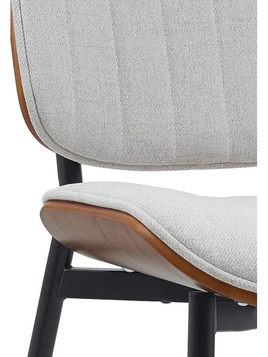 Látogatószék Tiffin szövet, dió/krém