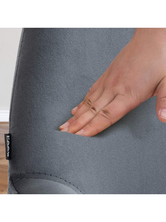 Bárszék Braga bársony króm, sötétszürke