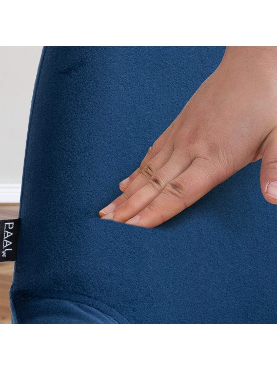 Bárszék Braga bársony króm, kék