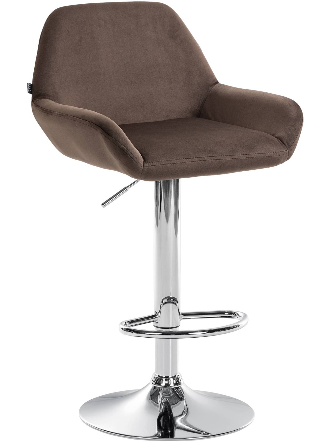 Bárszék Braga bársony króm, barna