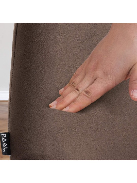 Bárszék Braga bársony króm, barna