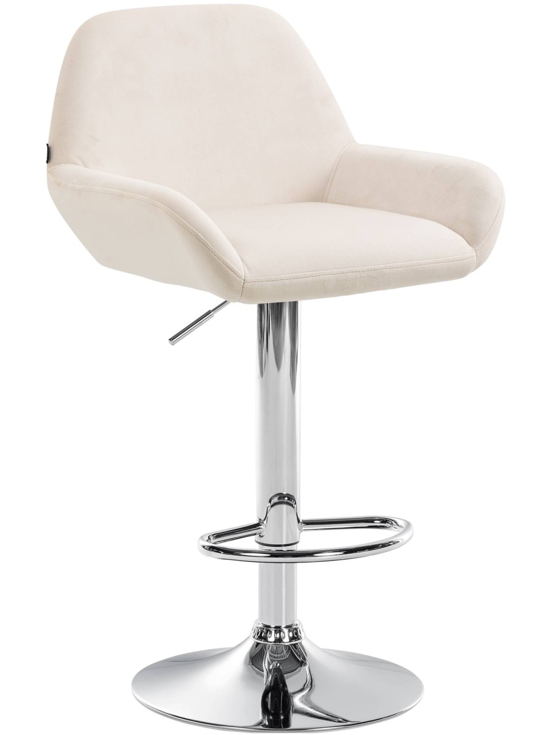 Bárszék Braga bársony króm, krém