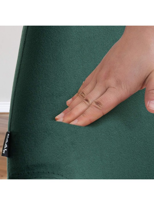 Bárszék Braga bársony króm, sötétzöld