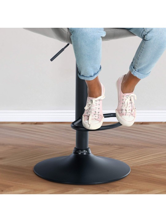 Bárszék Braga bársony, szürke