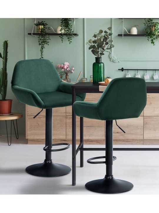 Bárszék Braga bársony, sötétzöld