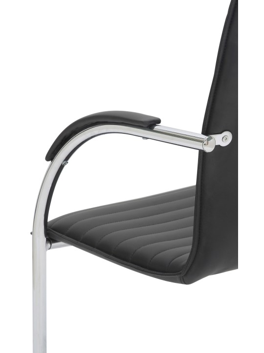 Tira műbőr látogatószék, fekete