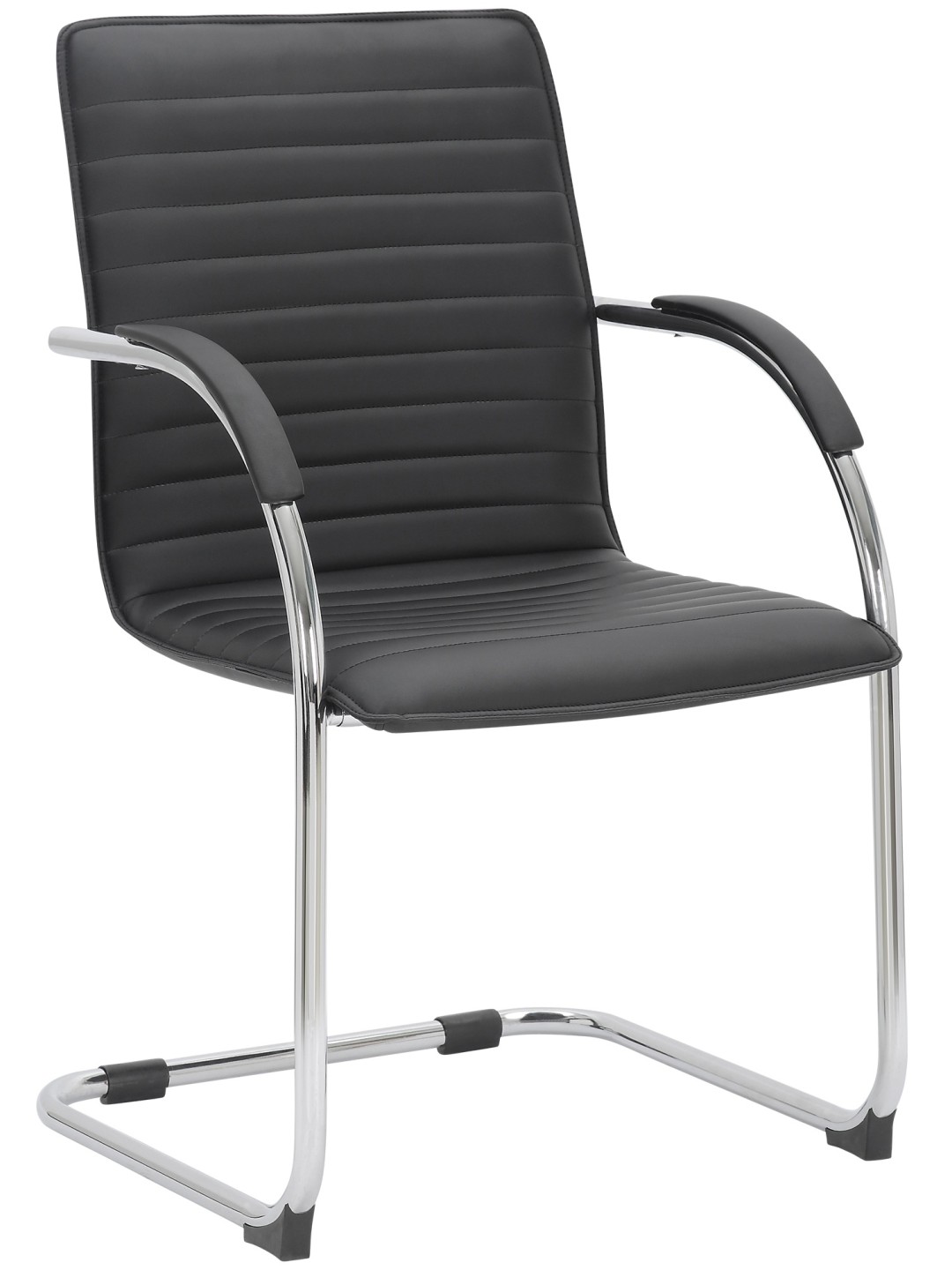 Tira műbőr látogatószék, fekete