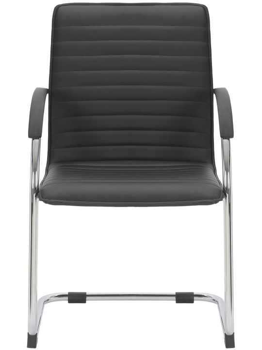 Tira műbőr látogatószék, fekete