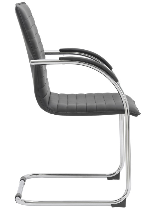 Tira műbőr látogatószék, fekete