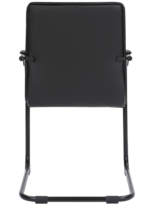 Tira műbőr látogatószék, fekete/fekete