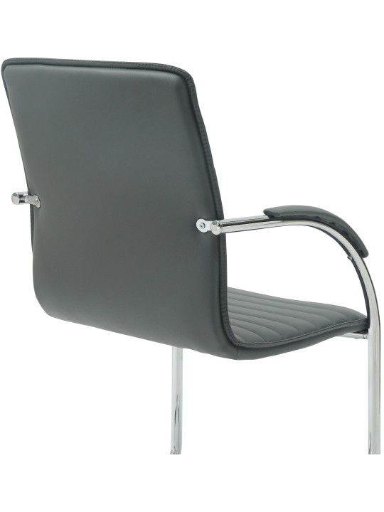 Tira műbőr látogatószék, szürke