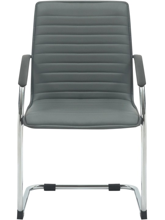 Tira műbőr látogatószék, szürke