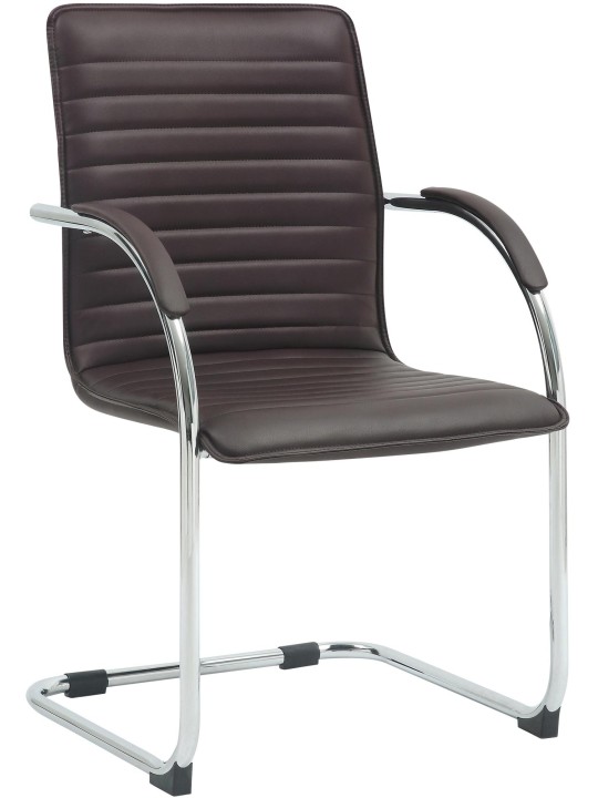 Tira műbőr látogatószék, barna