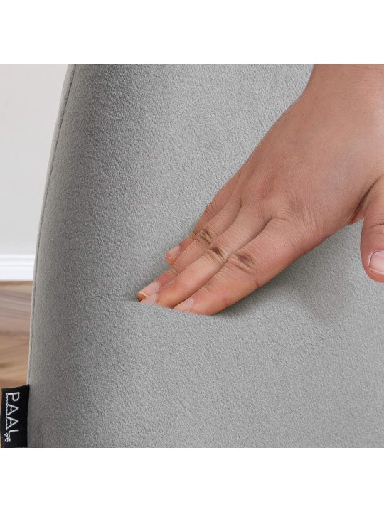 2 db bárszék Braga bársony króm készlet, szürke 2 db bárszék Braga bársony króm készlet, szürke