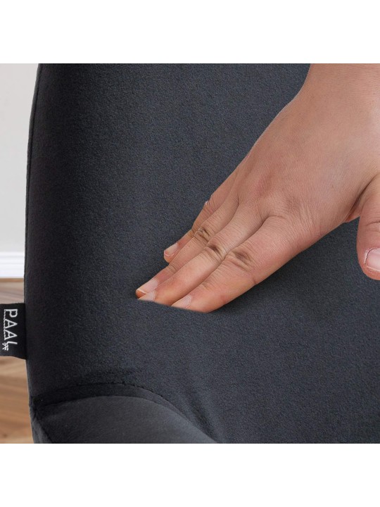 2 db bárszék Braga bársony króm készlet, fekete